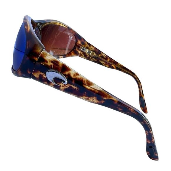 COSTA DEL MAR Sunglasses SW10 Swordfish Tortoise Brown Blue Mirrored Lenses Made - Picture 6 of 9